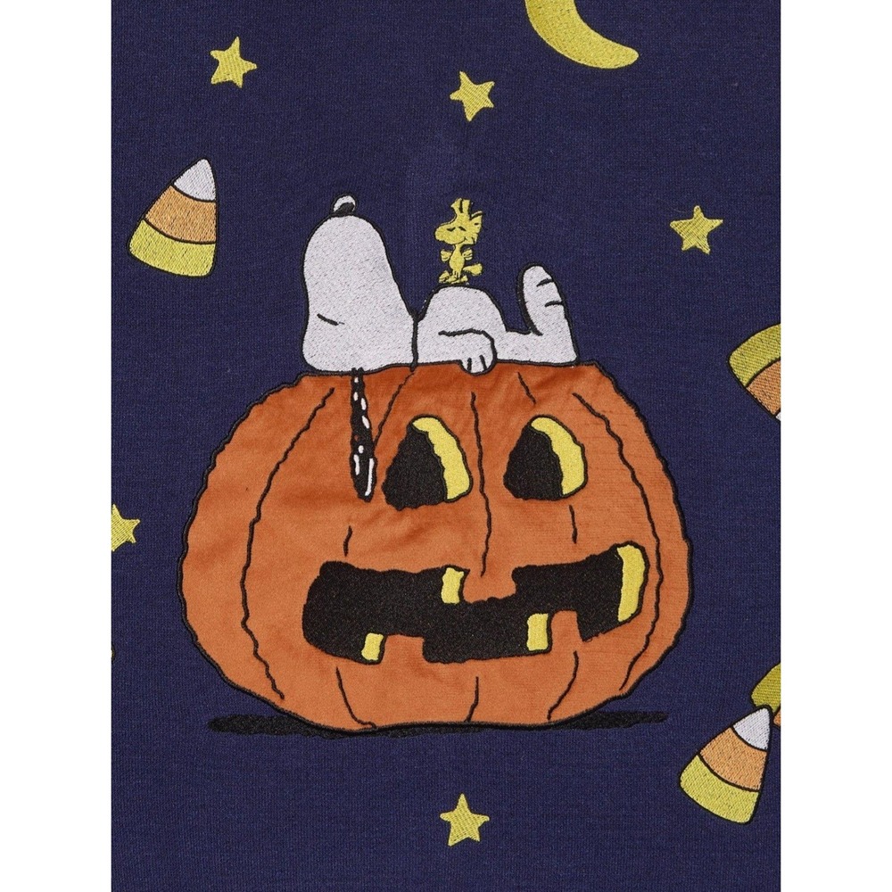 NEW! Peanuts Snoopy Candy Corn Halloween Color Block Womens Sweater‎ Vest Medium - Picture 4 of 4